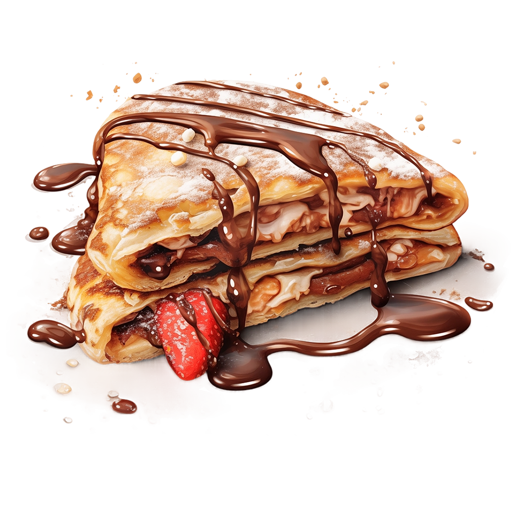 Assorted crepe dessert platter from Yumme Desserts in Watford, ideal for sharing.