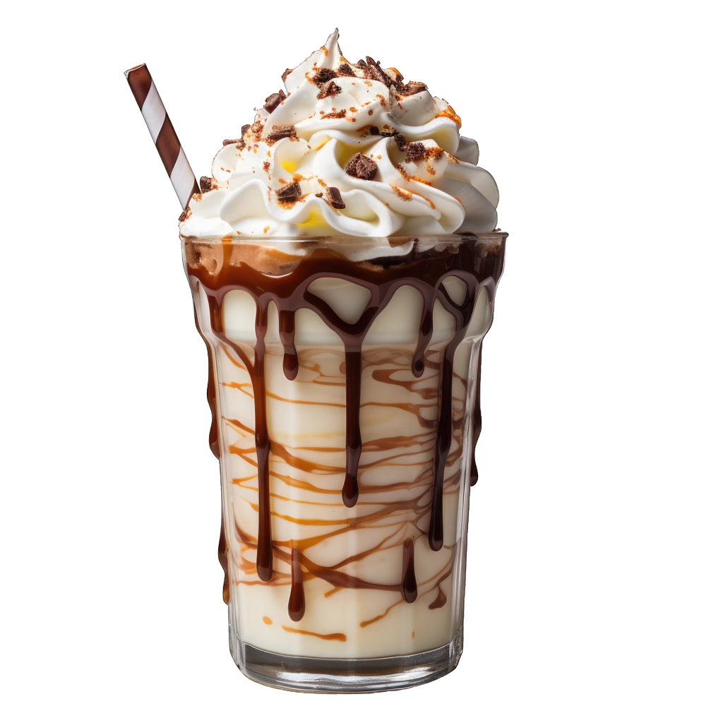 Assorted milkshake trio from Yumme Desserts in Watford, featuring vanilla, chocolate, and strawberry.