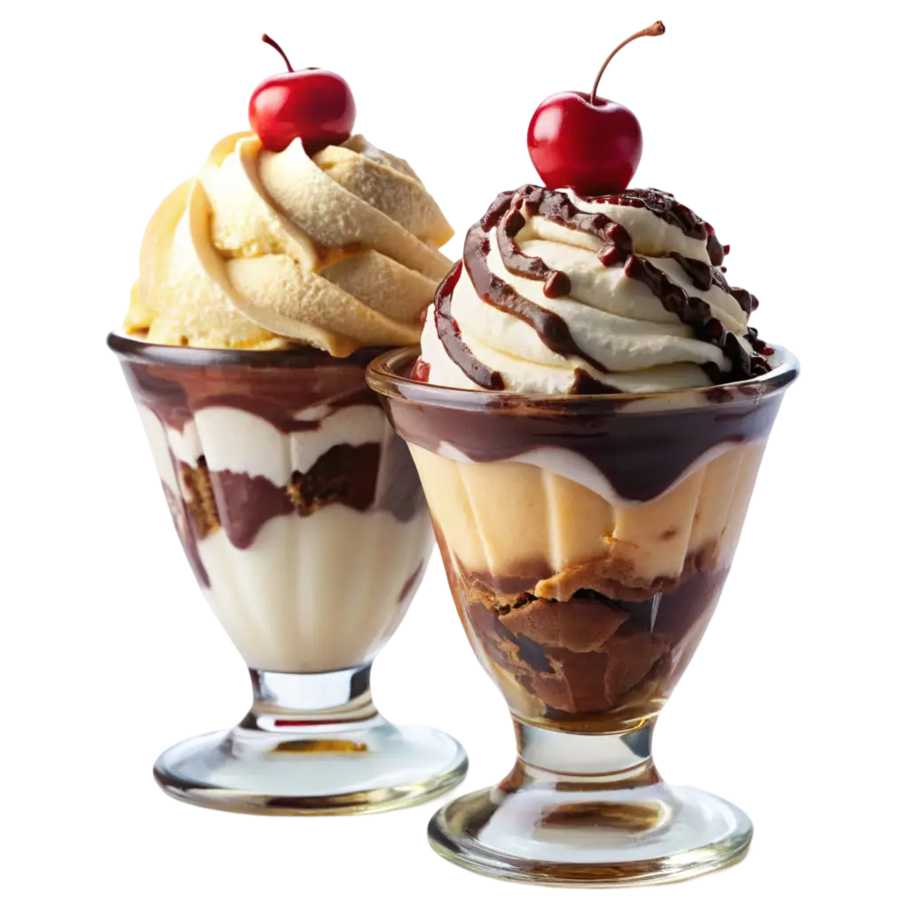 Delicious sundae dessert from Yumme Desserts made with whipped ice cream and toppings.